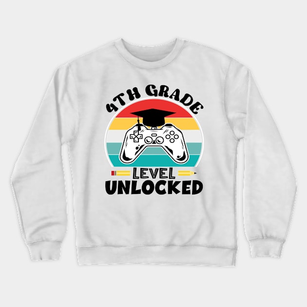 4th Grade Level Unlocked Crewneck Sweatshirt by MadebyTigger